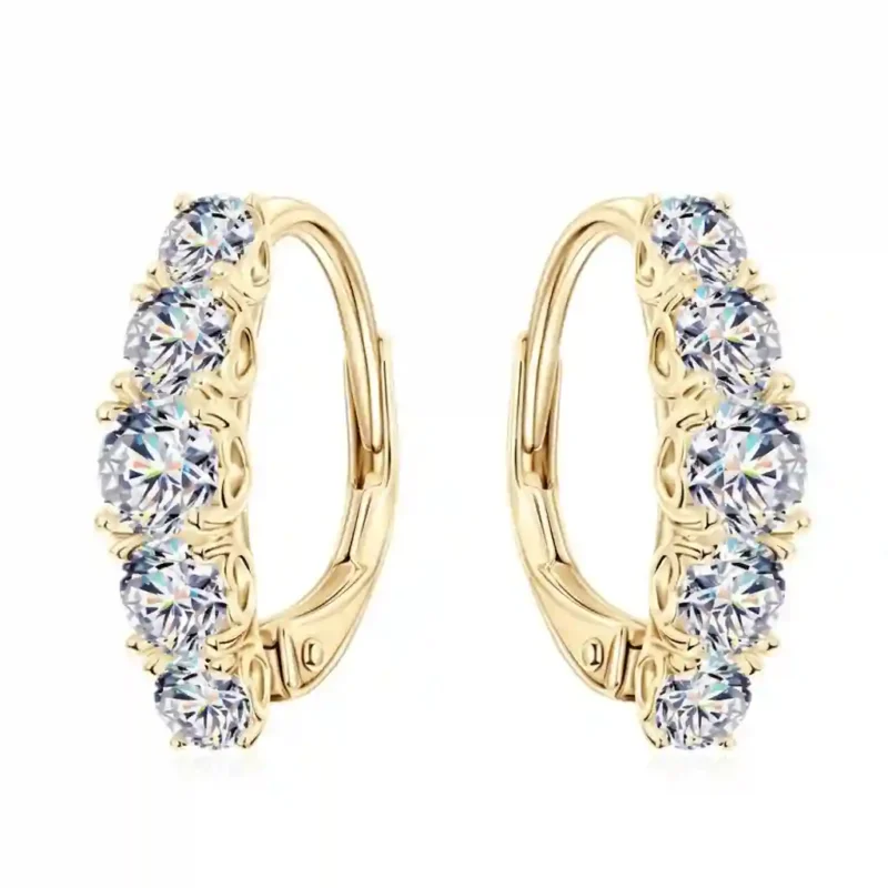Premium 925 Sterling Silver Heart-Shaped Clip-on Earrings with 0.9ct Moissanite Brilliance