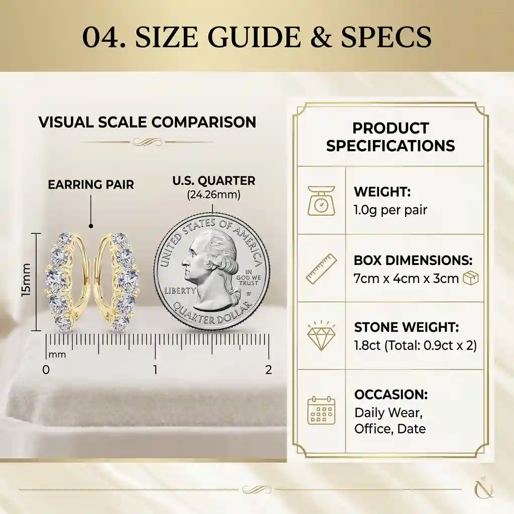 luxury gra moissanite heart clip-on earrings - 925 silver, 18k gold GRA Certified Moissanite Heart Clip-On Earrings gift packaging presentation