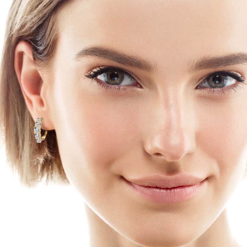 .S925 Sterling Silver Moissanite Heart-Shaped Clip-on Earrings, Women's Style – 0.9 Carat, Hypoallergenic, Sparkling and Simple Jewelry, Gold and Silver Material, 2025 Summer Fashion Style. - Image 8