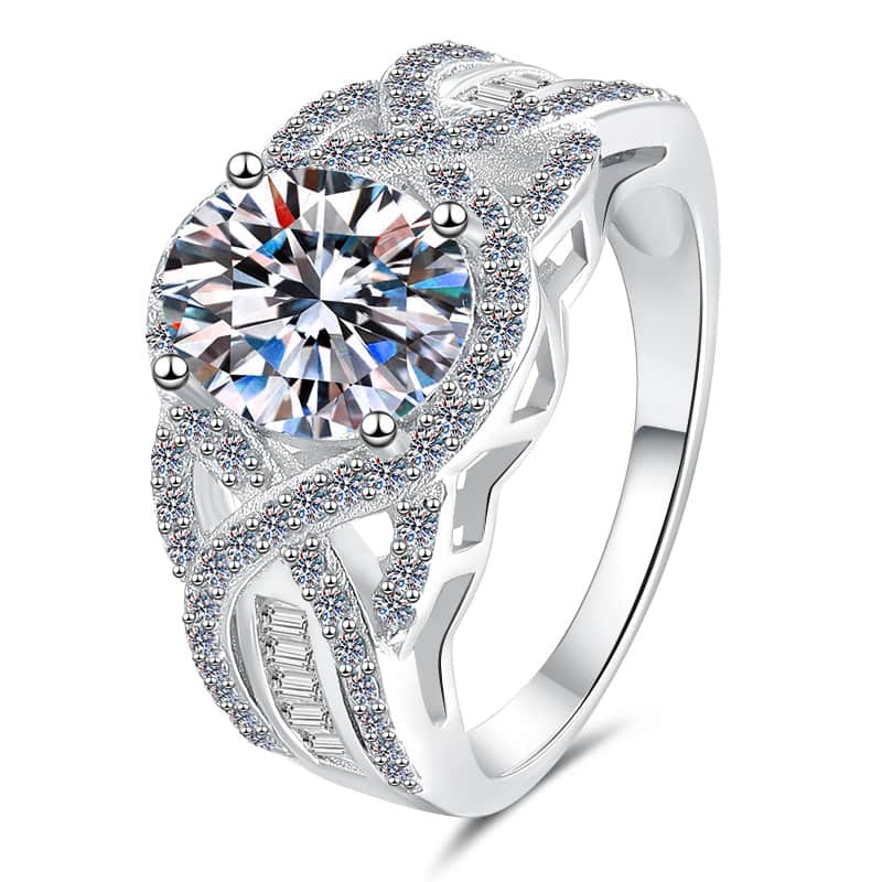 2-carat oval moissanite engagement ring – 925 sterling silver women's promise ring, hypoallergenic fashion jewelry gift - Image 8