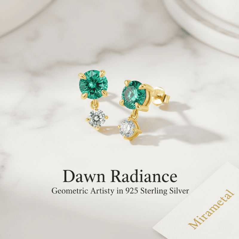 stunning moissanite geometric earrings 2.5ct gra