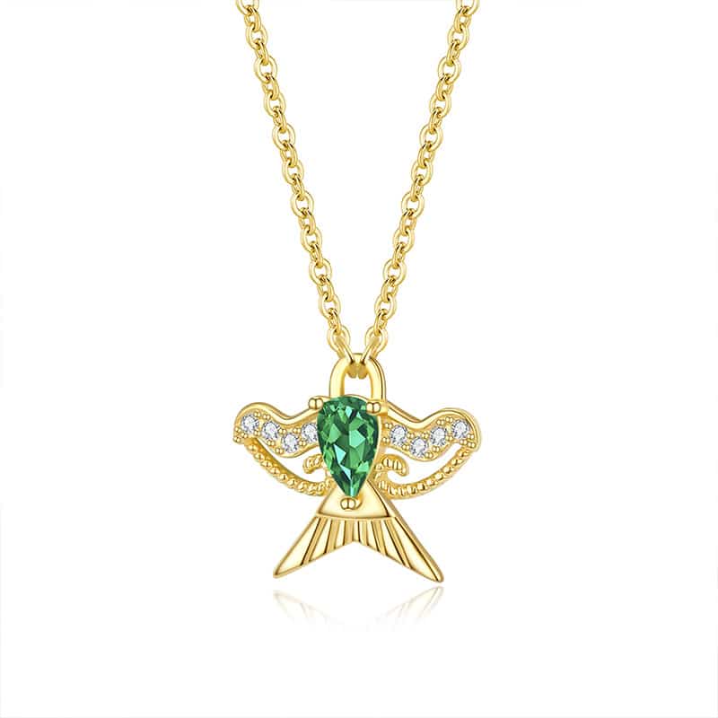 stunning swallow kite necklace 16k gold 925 silver