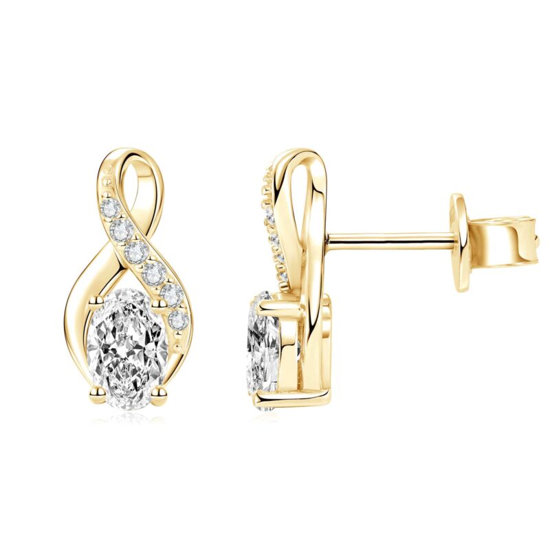 Moissanite Pear Drop Earrings