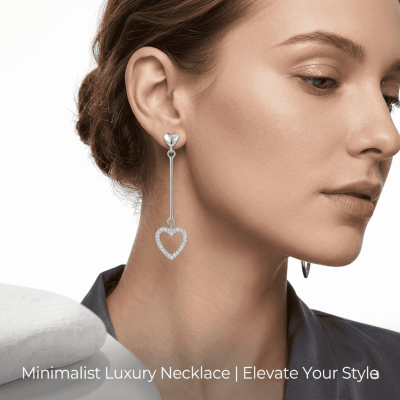 Silver Cross Earrings - front view, 925 sterling silver