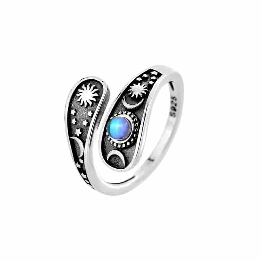 Moonstone Ring - Natural Gemstone 925|MIRAMETAL