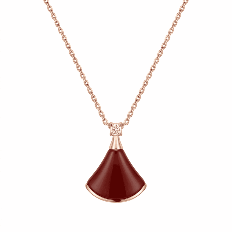 925 sterling silver necklace fan pendant