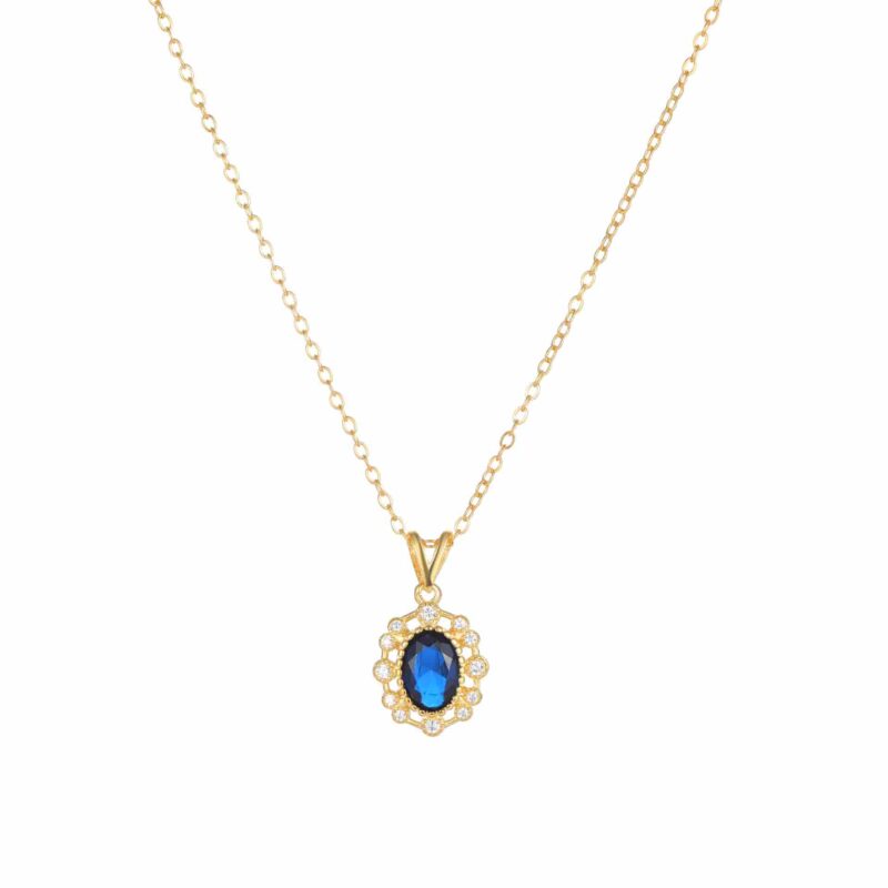 18k gold plated 925 sterling silver round pendant necklace