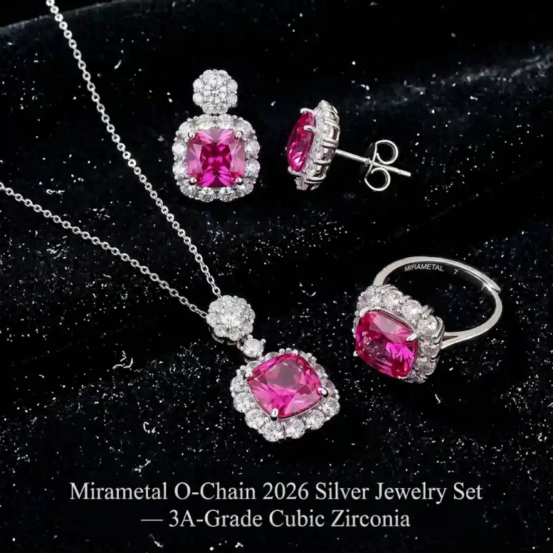 O-Chain 925 Silver Pendant Set - Factory Direct Rhodium-Plated|MIRAMETAL