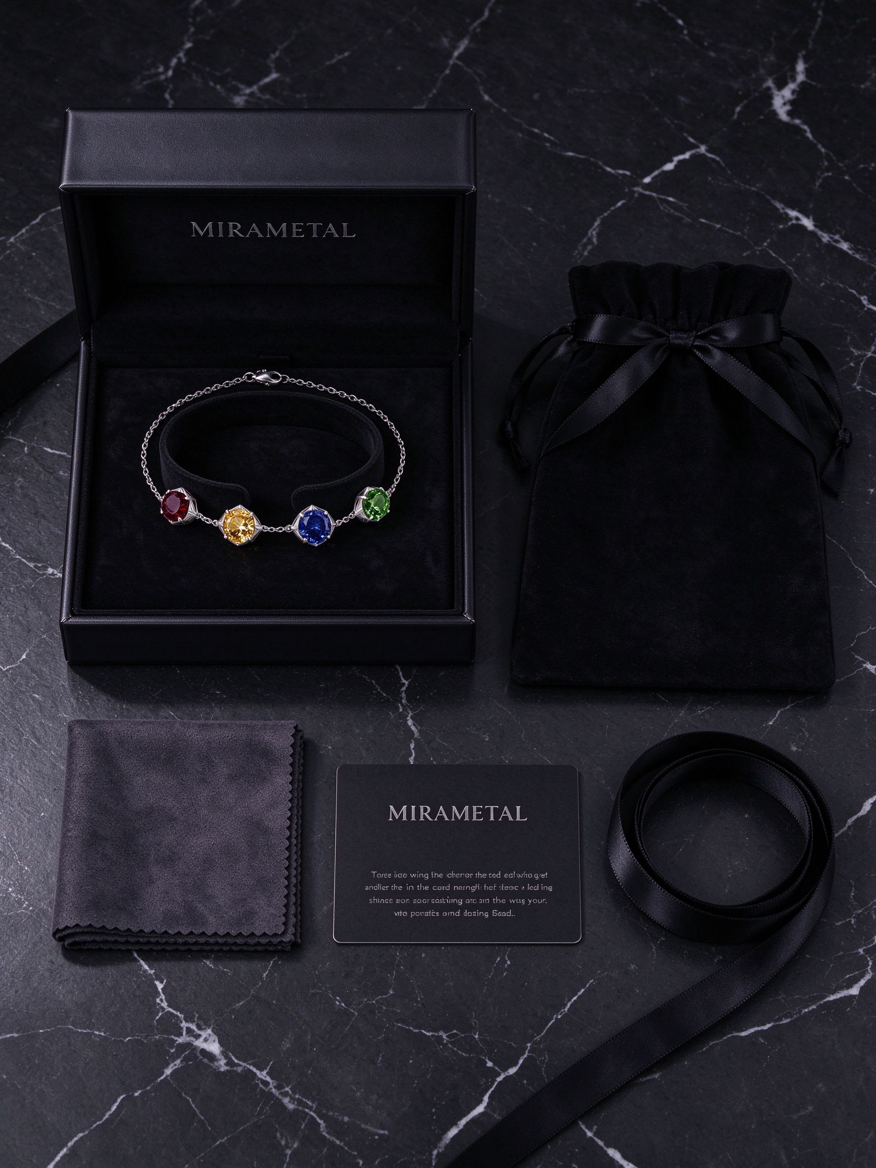 complete gift packaging flatlay