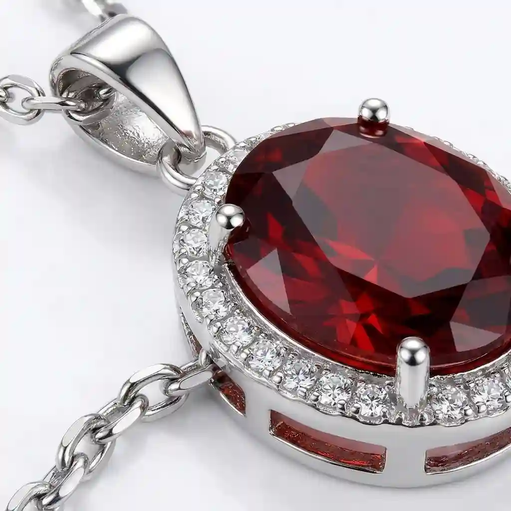 lab-grown vs natural gemstones Handcrafted Zodiac Birthstone Necklace - 12 Colors 925 Silver CZ Pe MIRAMETAL