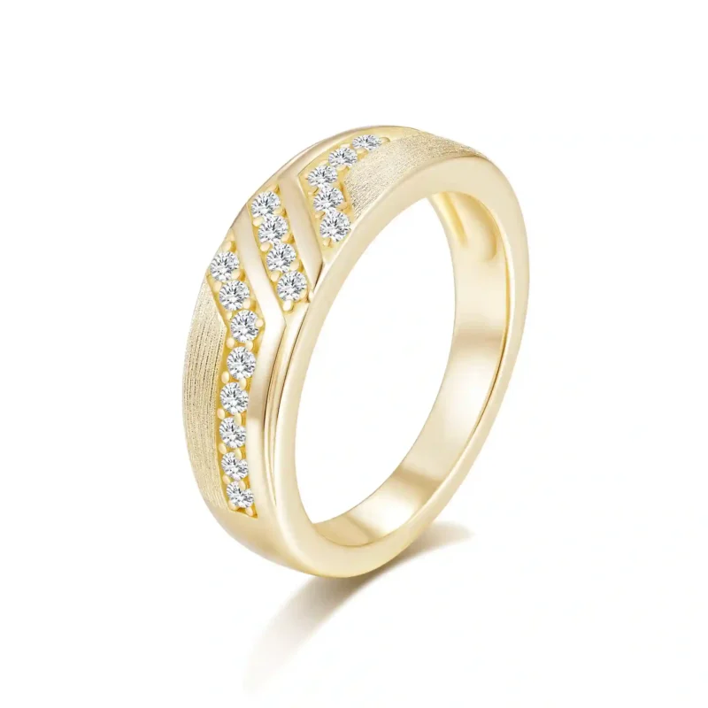 Sterling silver Matte Moissanite Ring - More Brilliant Than Diamond|MIR | front view, photo 1 of 6 | MIRAMETAL