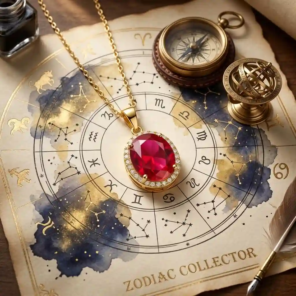 Zodiac birthstone necklace design inspiration showing constellation star map and celestial astrology theme in 925 silver