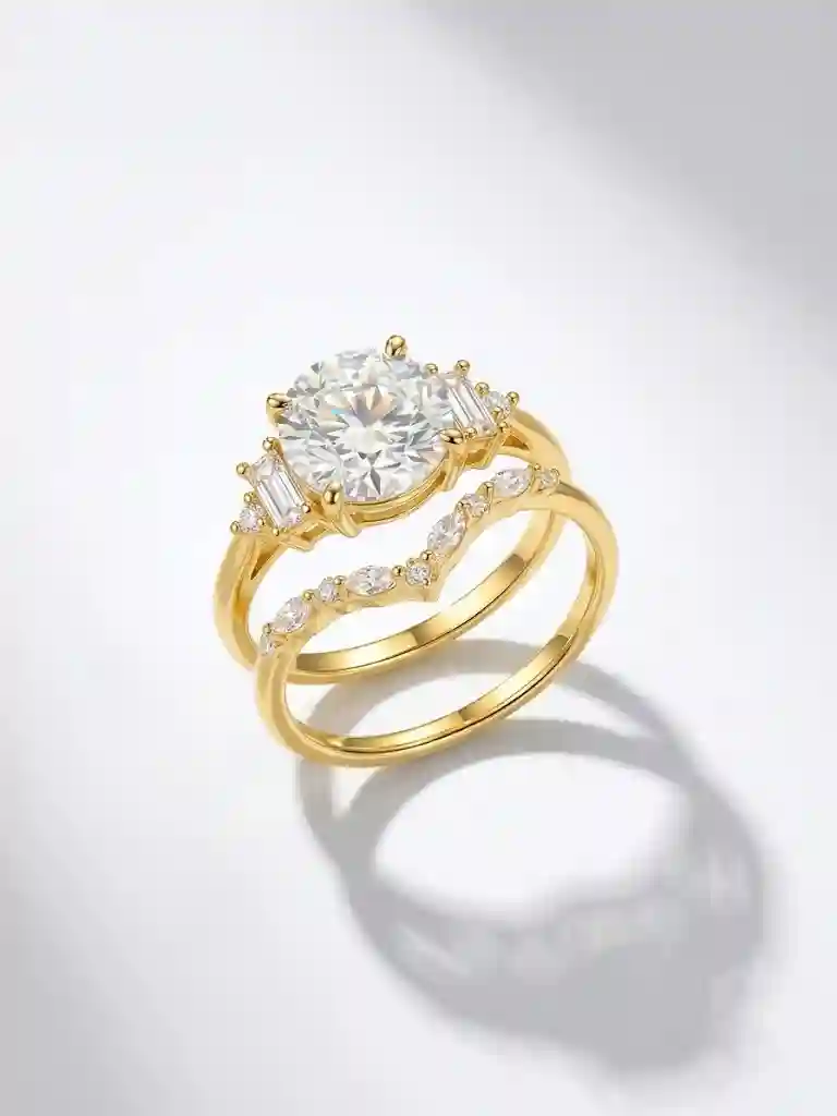 Elegant woman wearing a 1.5ct moissanite ring — geometric split-shank 925 silver design on hand, GRA certified jewelry lifestyle