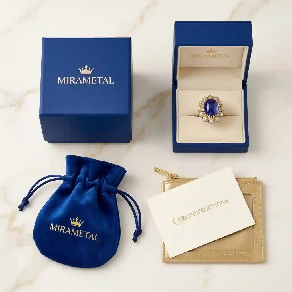 Vintage Royal Blue Cabochon Ring styling guide: worn for gala royal, power statement, and evening drama. Deep blue cabochon with gold engraved band telegraphing heritage confidence.design story: medieval monarch sapphire robes, European crown jewels and Italian Buccellati gold engraving heritage inspiring the vintage geometric gold frame.
