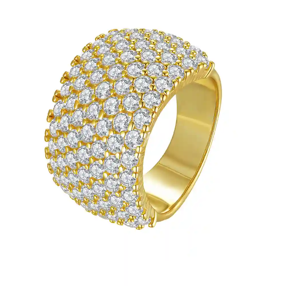 Stunning Moissanite Eternal Ring D-Color GRA Gold|MIRAMETAL