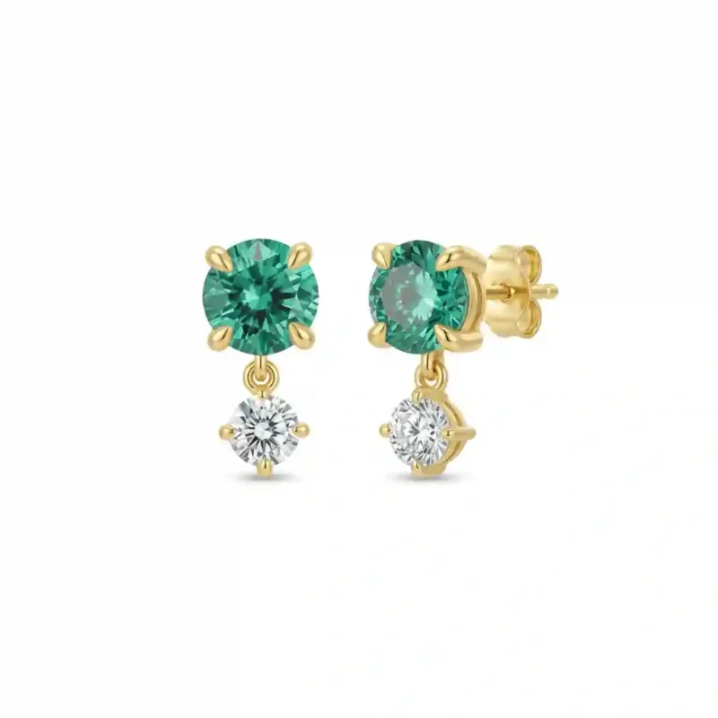 Stunning Moissanite Geometric Earrings 2.5ct GRA|MIRAMETAL