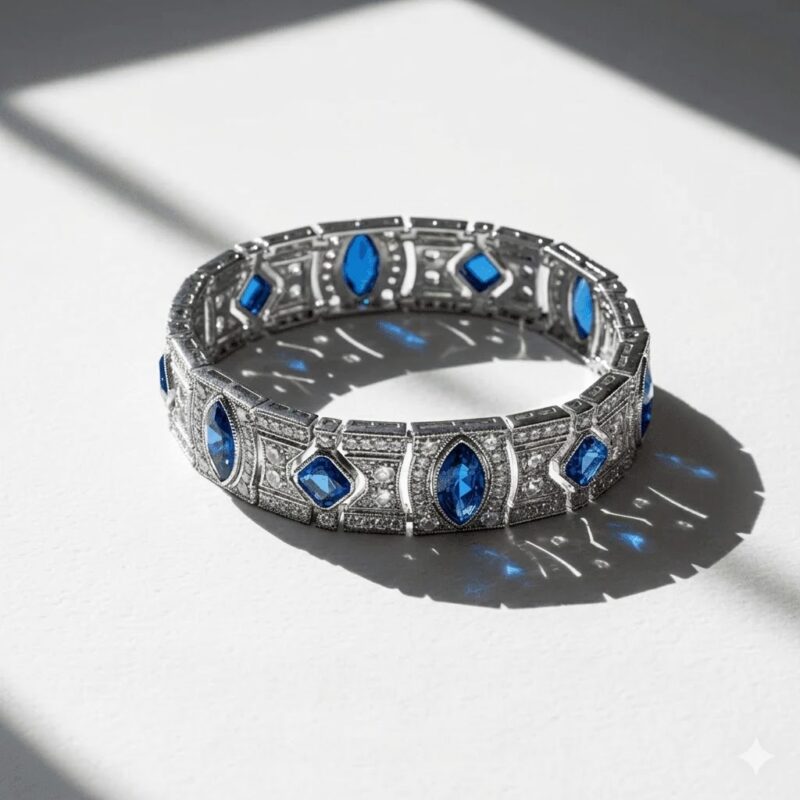 Peacock Blue Spinel Bracelet – Front view