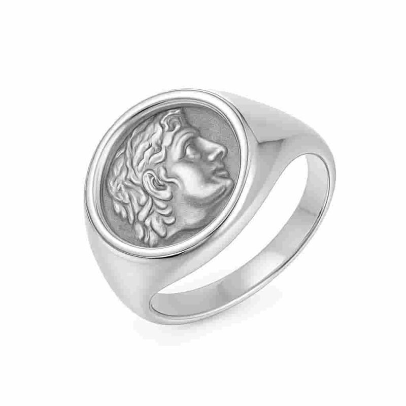 Stunning Hercules Coin Signet Ring - 925 Silver|MIRAMETAL