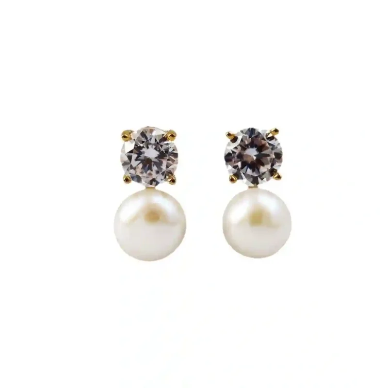 Freshwater Pearl Earrings 925 Silver - Handcrafted|MIRAMETAL