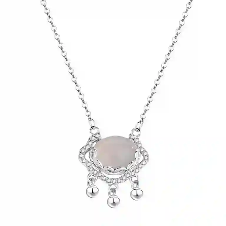 Handcrafted Lucky Cloud 925 Silver Necklace - Nickel-Free | MIRAMET | front view, photo 1 of 7 | MIRAMETAL