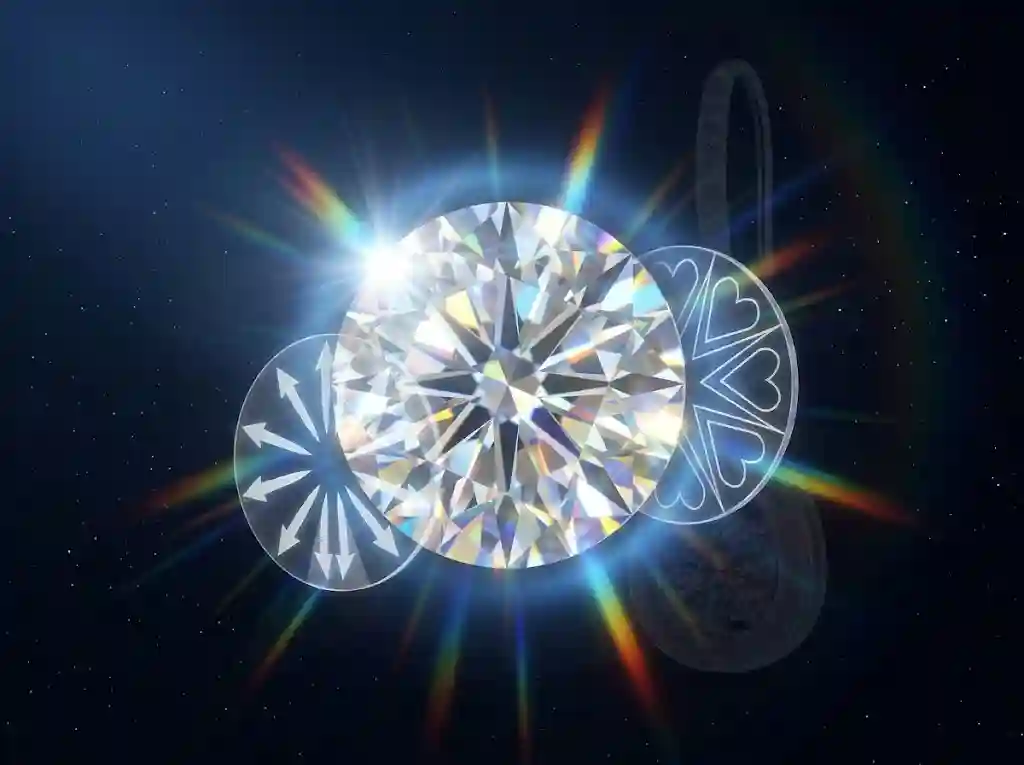 GRA certified D-color VVS1 moissanite in drop earrings