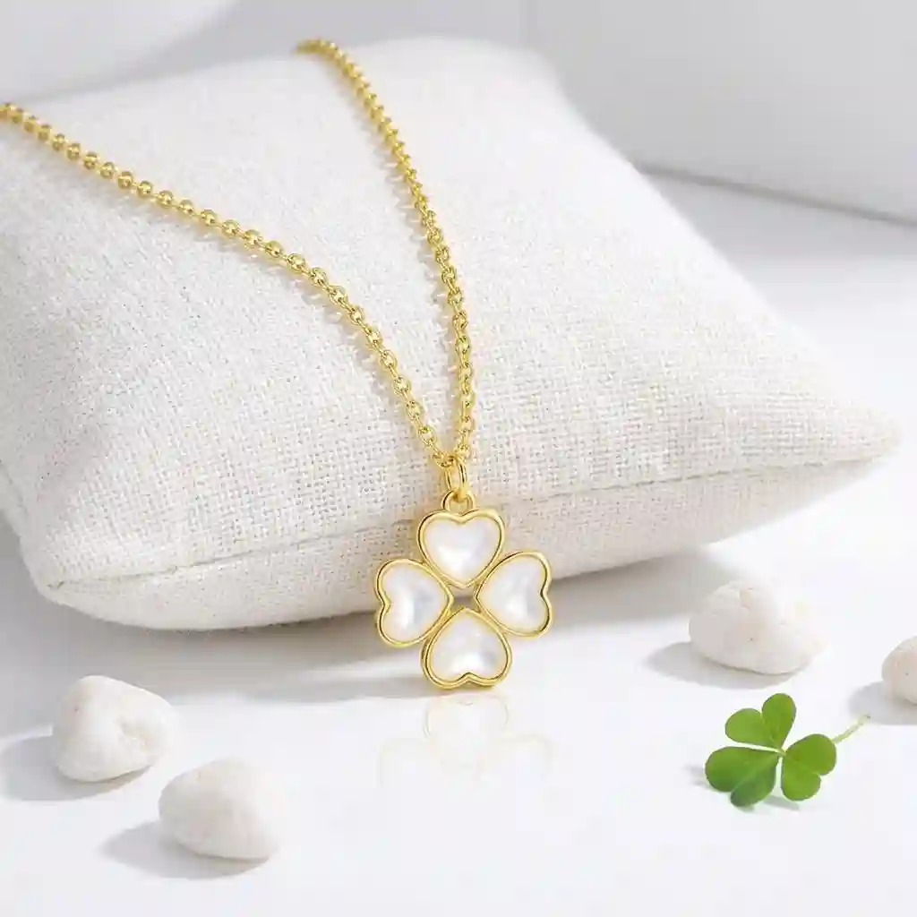 silver jewelry wholesale Handcrafted Four Leaf Clover Necklace 925 Silver - Nickel-Free|MIRA MIRAMETAL