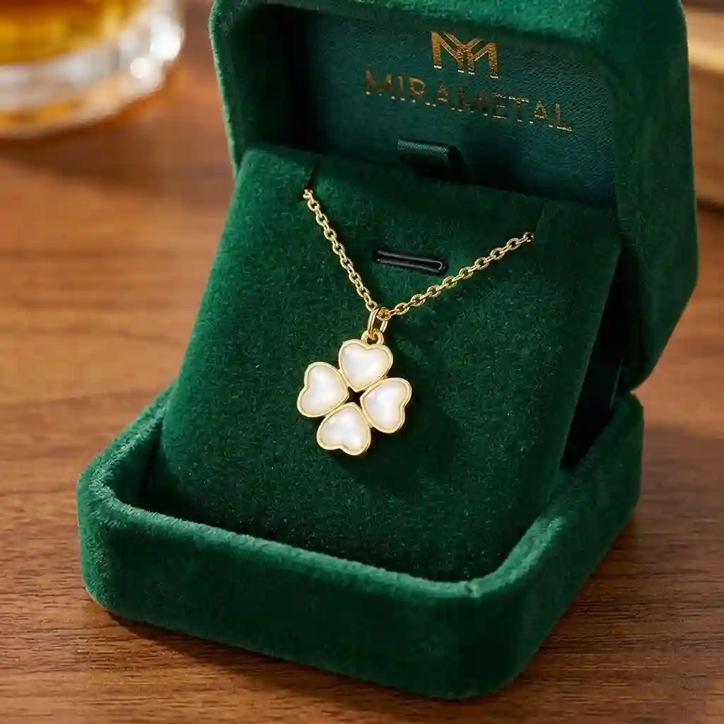 jewelry business wholesale Handcrafted Four Leaf Clover Necklace 925 Silver - Nickel-Free|MIRA MIRAMETAL