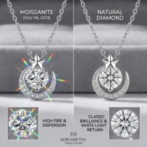 moissanite rings wholesale vs diamond comparison MIRAMETAL
