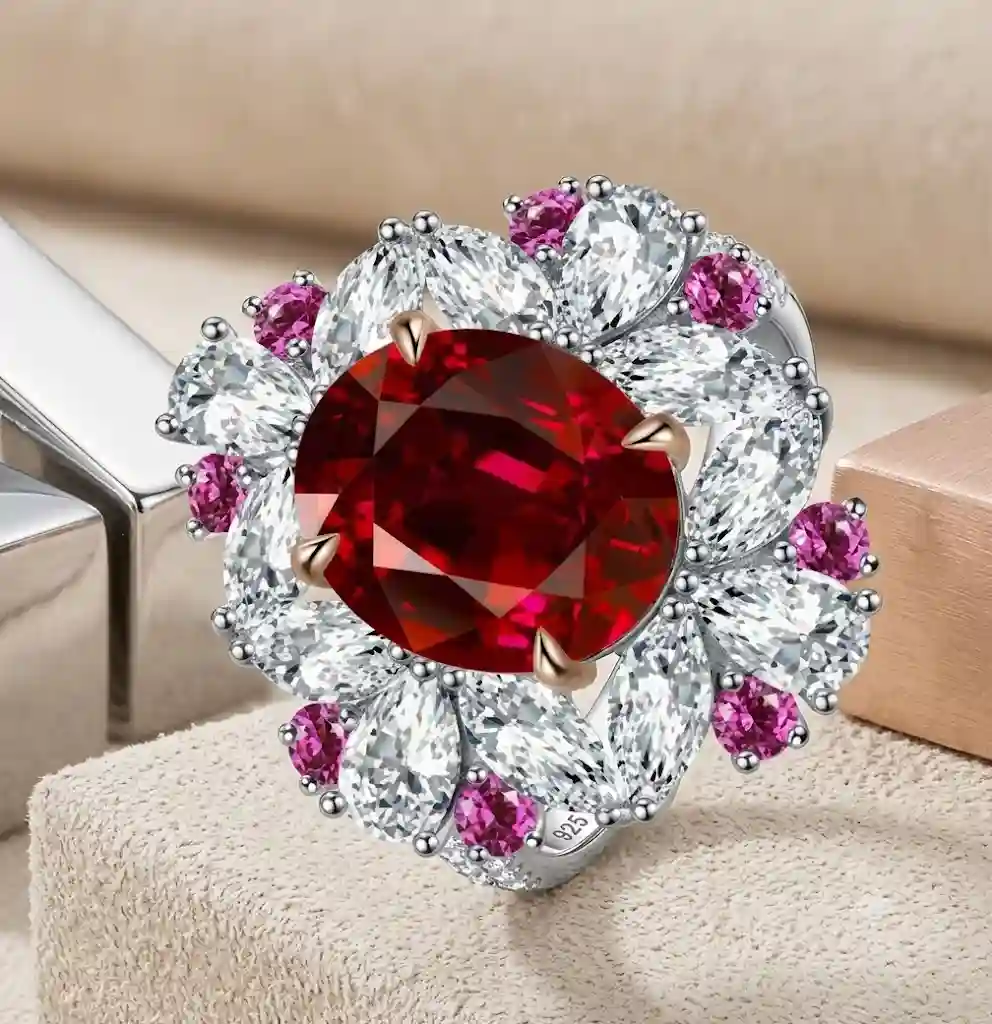 Butterfly Sapphire Ring 925 – material specification S925 silver rhodium plated