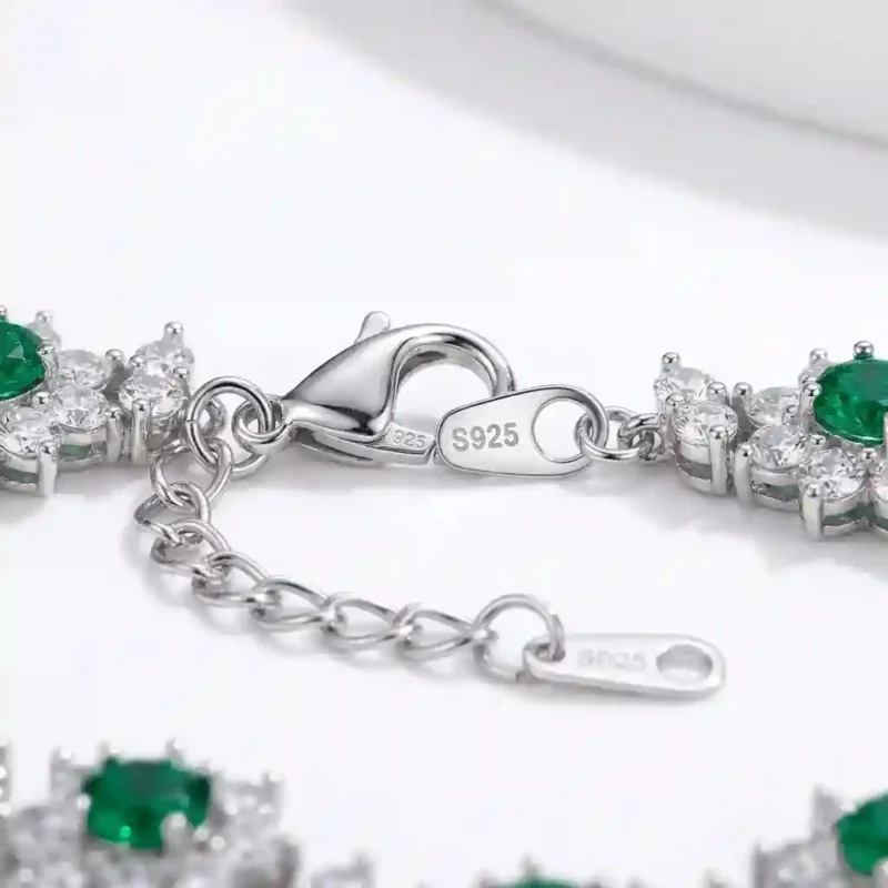 Geometric Pattern 925 Sterling Silver Bracelet - Elegant Silver Bracelet with Geometric Design