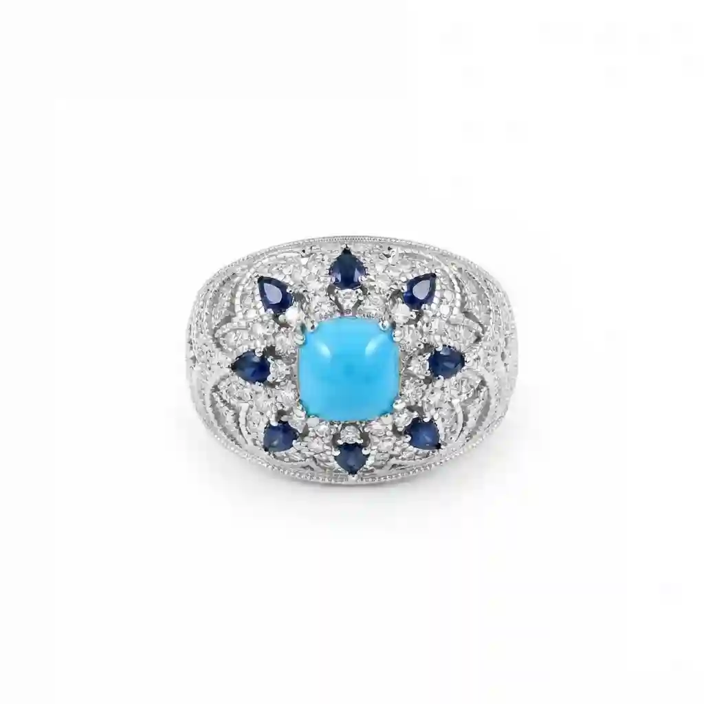 Blue Topaz Ring - Natural Blue Topaz 925 Silver|MIRAMETAL