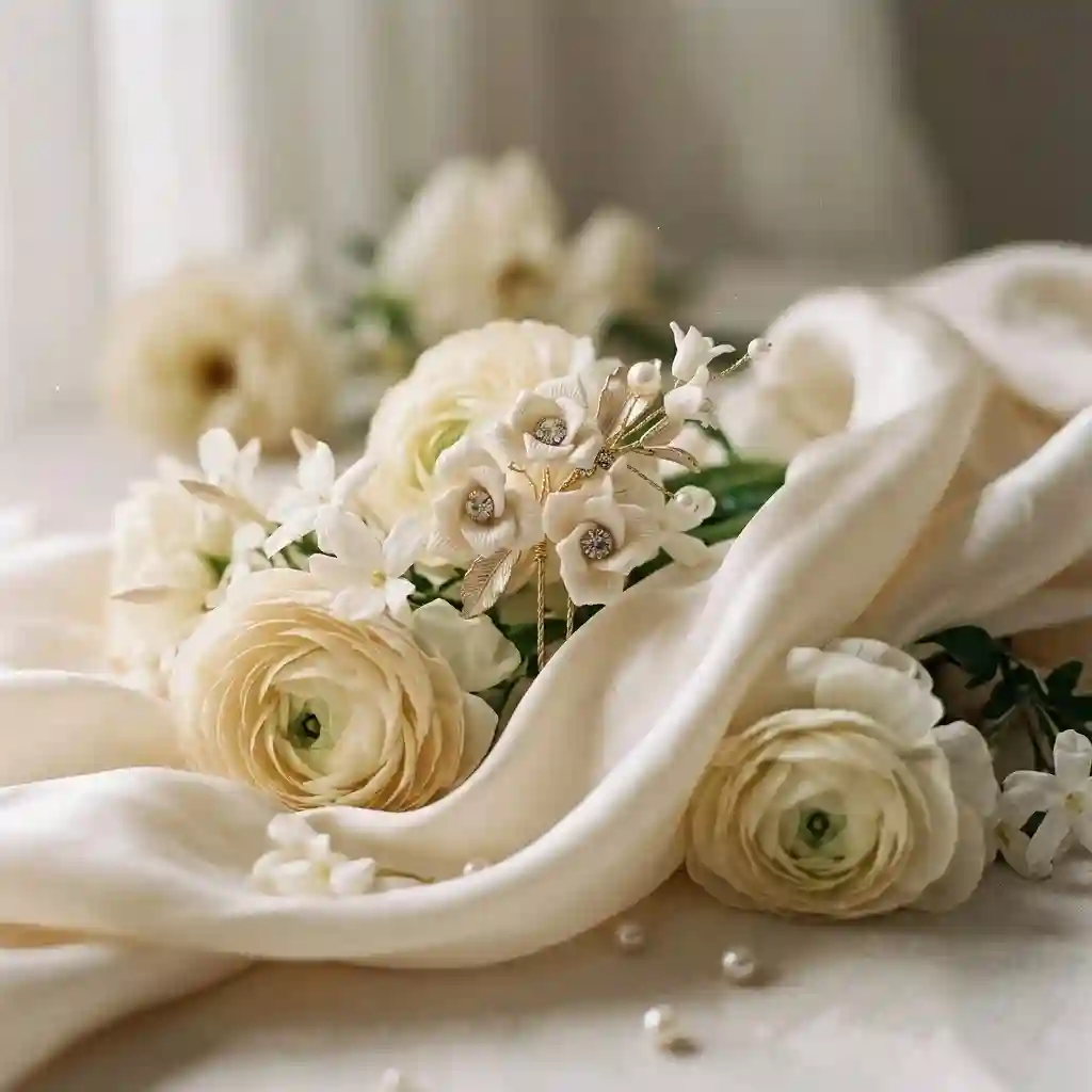 ceramic hair fork bridal wedding hair pin