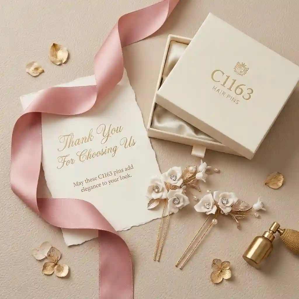 complete ceramic hair fork set with gift box