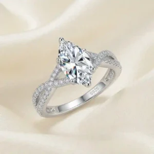 moissanite rings wholesale D-Color VVS1 marquise MIRAMETAL
