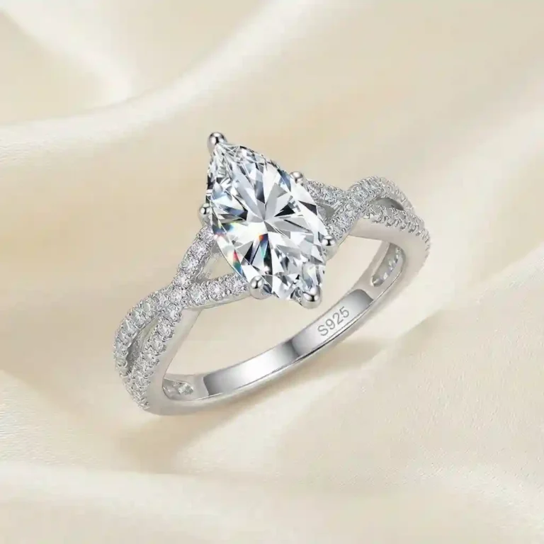 moissanite rings wholesale D-Color VVS1 marquise MIRAMETAL