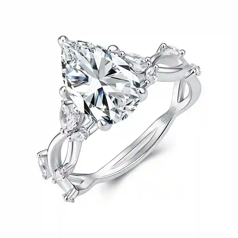 Marquise Moissanite Ring - 3ct GRA Certified 925 Silver