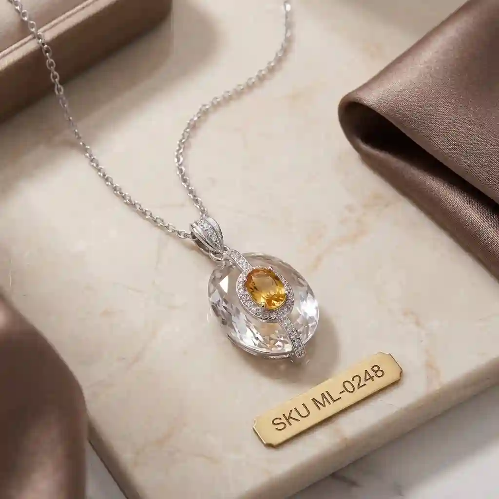 MIRAMETAL ML-0248 natural gemstone necklace — design story, layered inspiration from nature's beauty