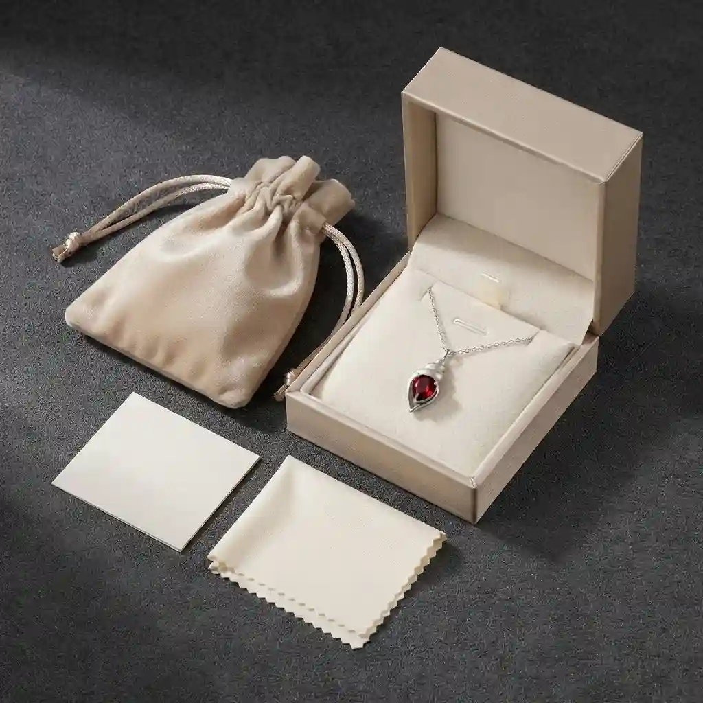 Complete packaging set gift box velvet pouch care card