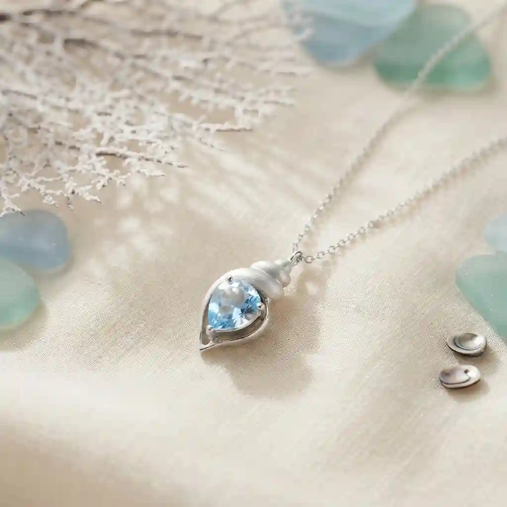 Emotional bridal lifestyle shell pendant necklace symbolizing love protection and new journeys