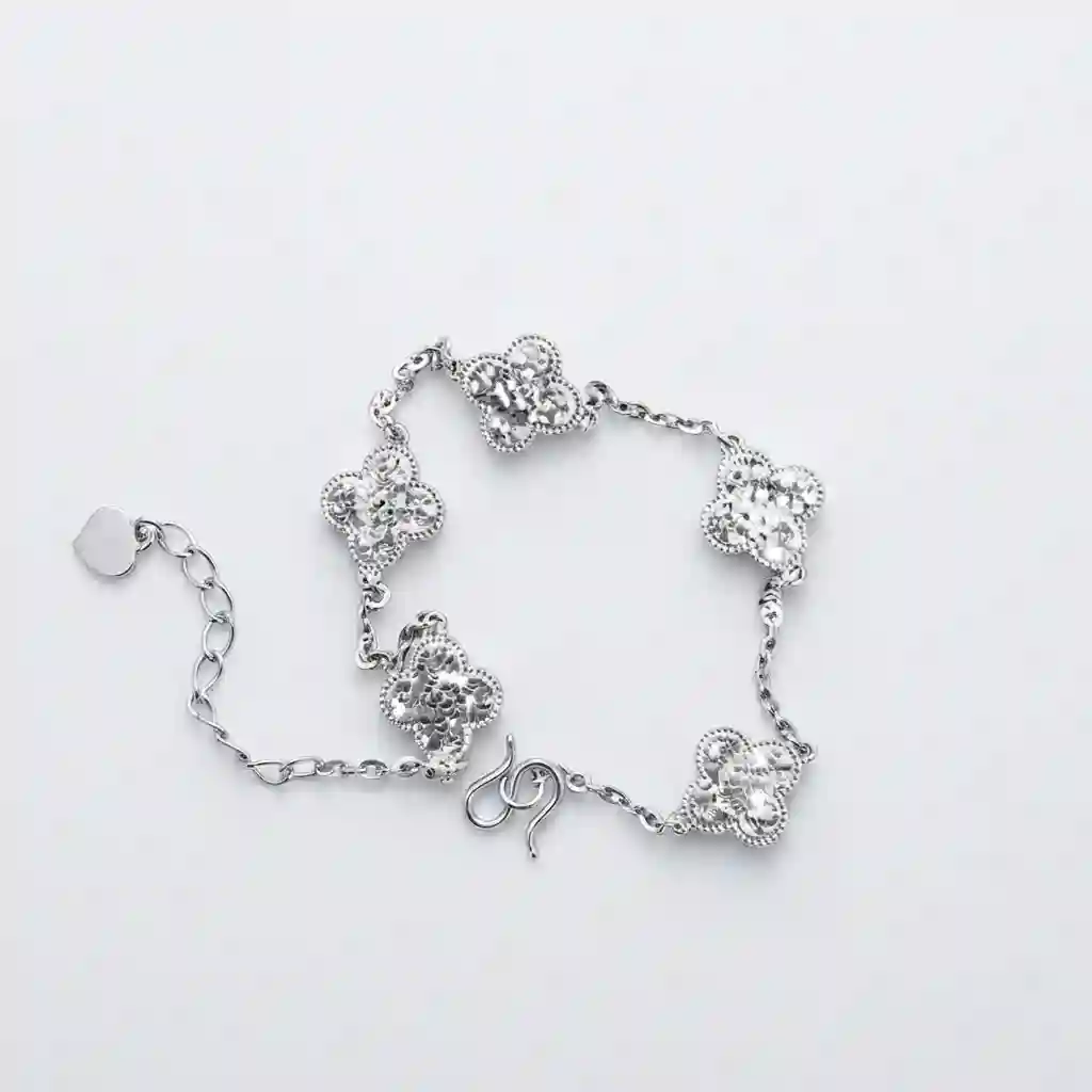 Four Leaf Clover Bracelet – 925 Silver