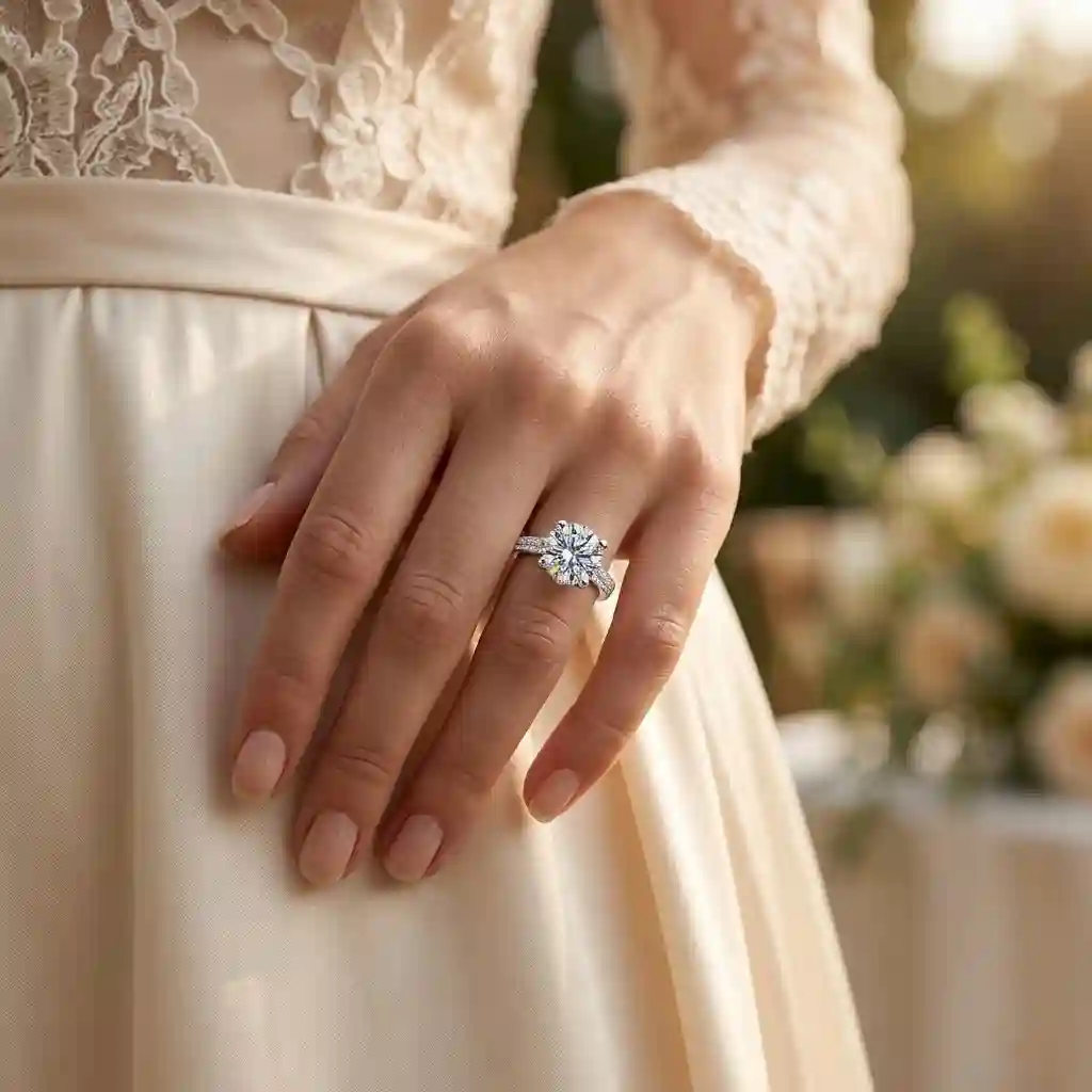 moissanite engagement ring - moissanite ring