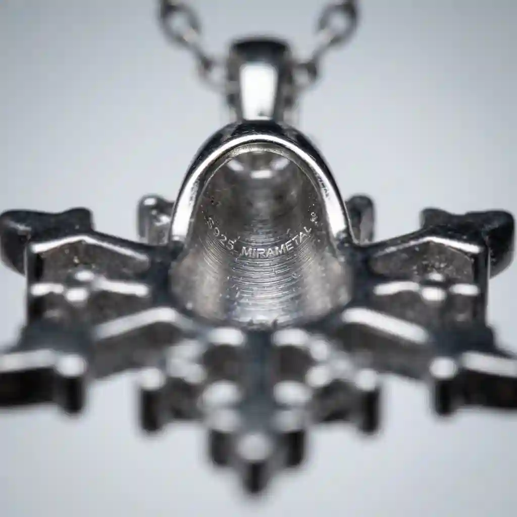 MIRAMETAL ML-0838 Snowflake Pendant 925 silver stamp nickel-free REACH certified SGS tested