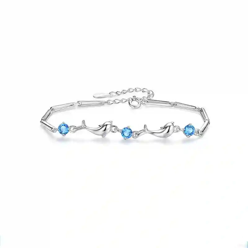 Dolphin Bracelet – 925 Silver Minimalist Gift for Her