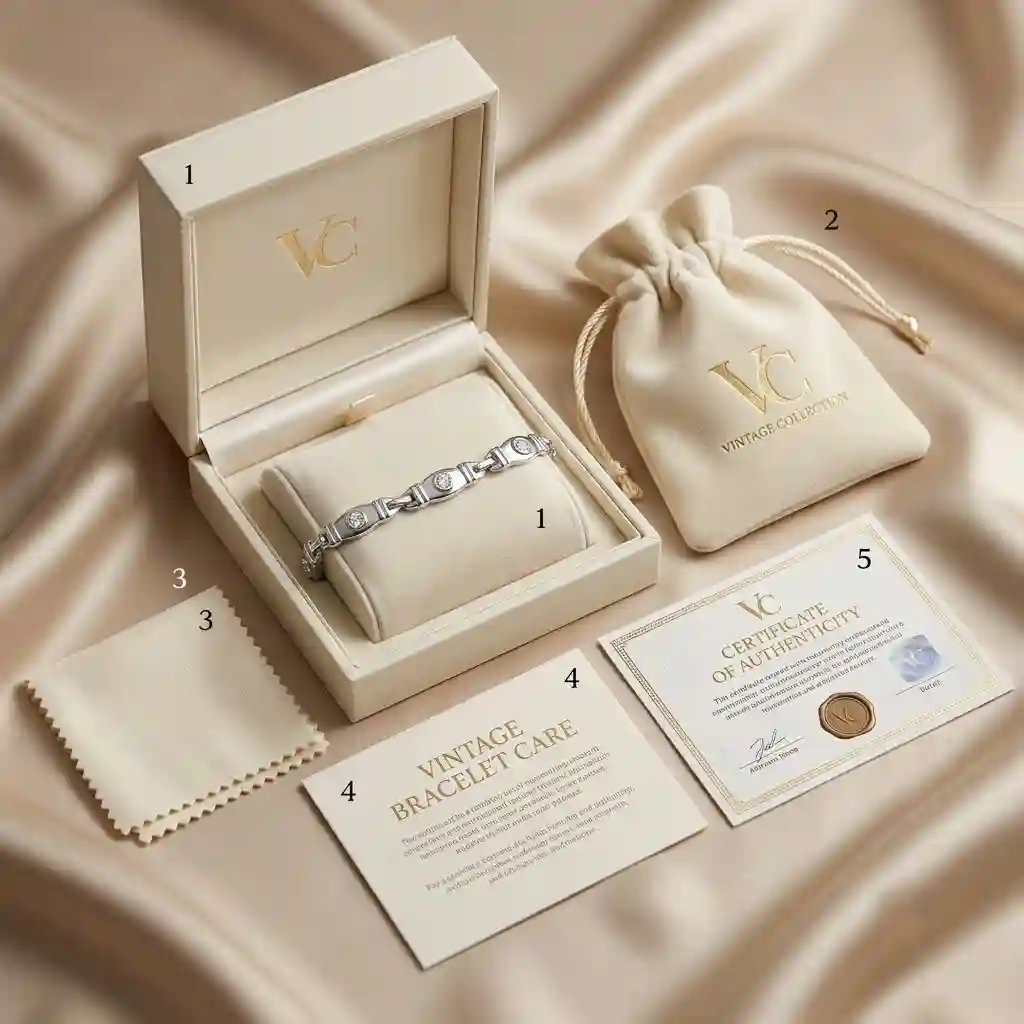MIRAMETAL ML-1480 vintage crystal bracelet complete packaging set luxury box pouch care card certificate