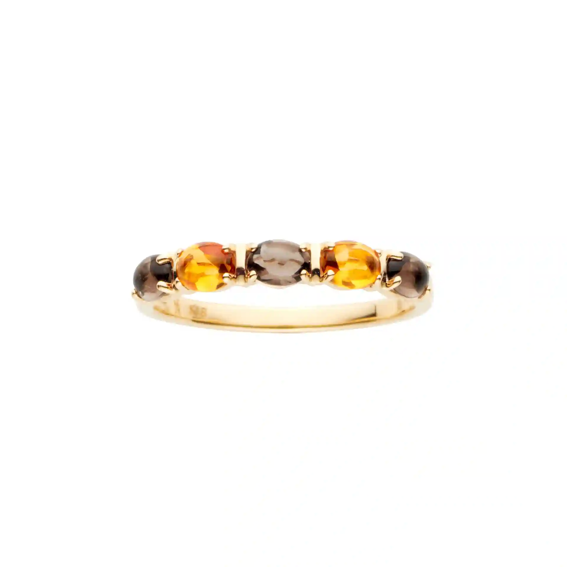 Minimalist Stacking Ring – 925 Silver Natural Crystal Geometric