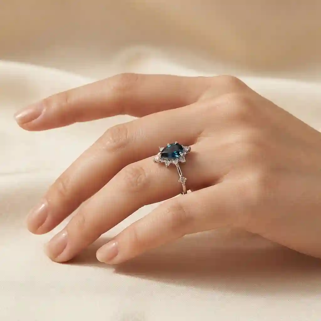 Sterling silver vs plated silver: woman wearing 925 silver ring MIRAMETAL