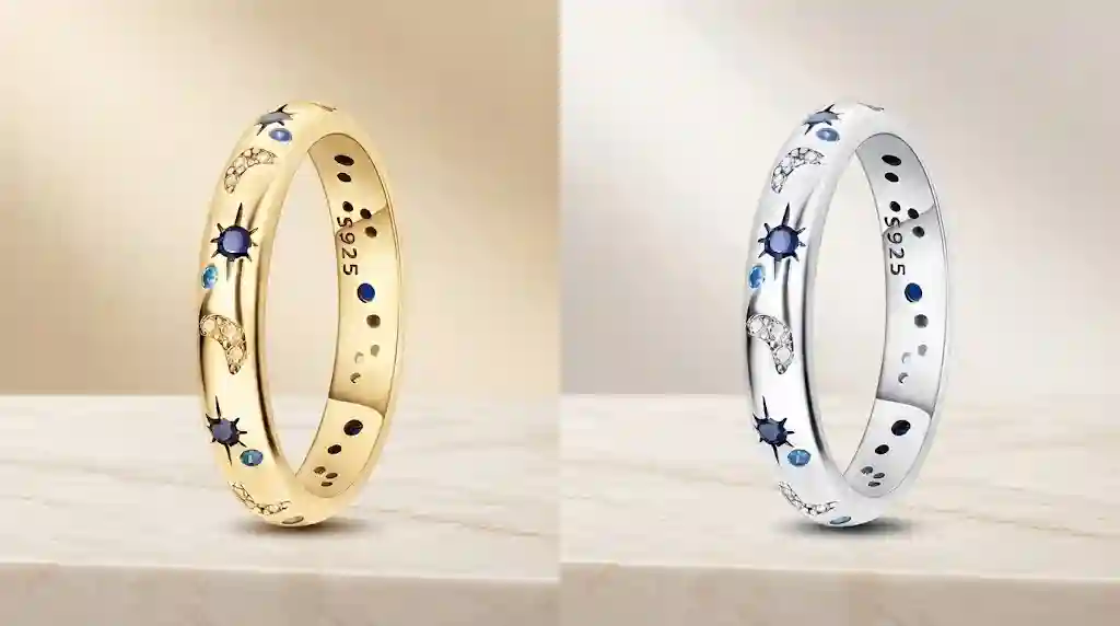 Sterling silver vs plated silver: color comparison gold vs silver MIRAMETAL