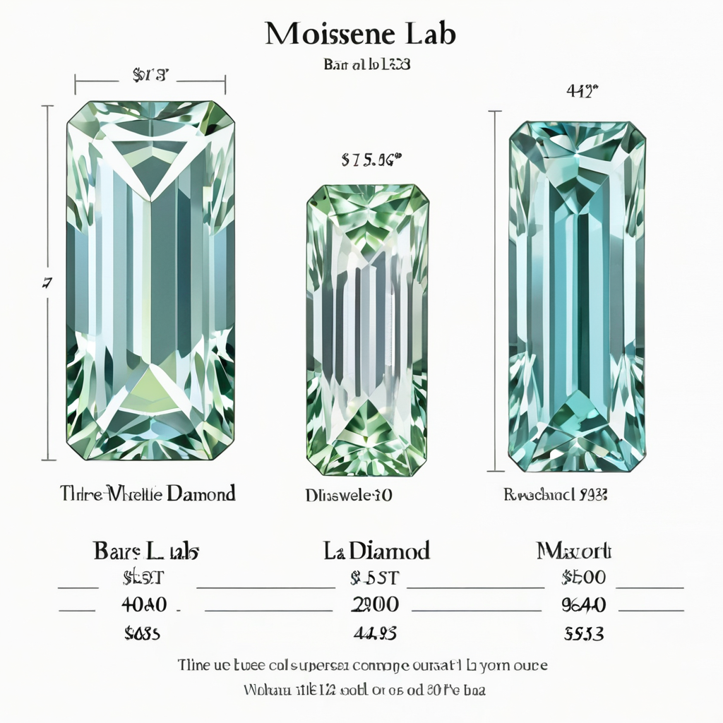 2026 wholesale price comparison chart: moissanite, lab diamond, natural diamond per carat