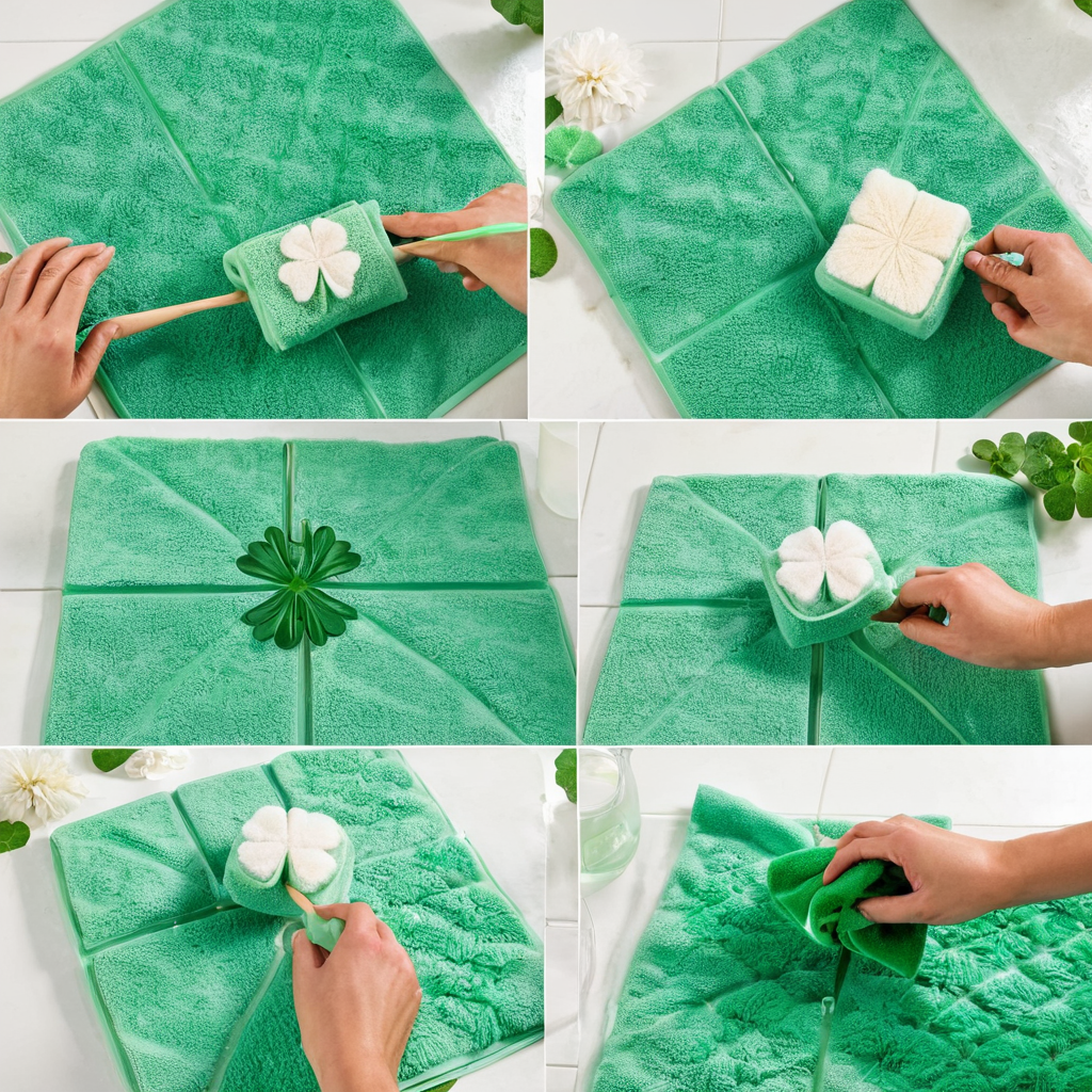 Four leaf clover ring cleaning and care step by step demonstration