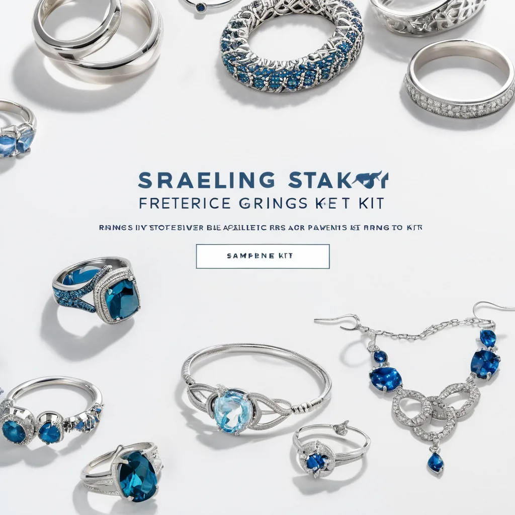 925 sterling silver jewelry sample kit prepared for wholesale buyer inspection